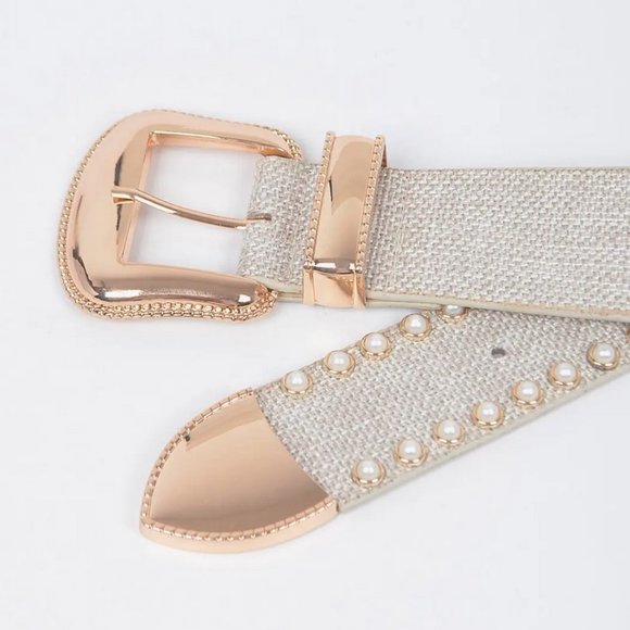 The Athena Pearl Studded Belt - Picture 6 of 7
